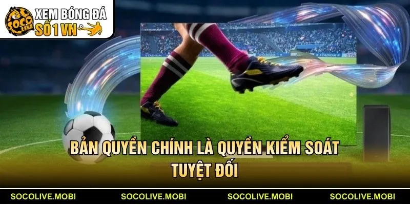 Bản quyền chính là quyền kiểm soát tuyệt đối của Socolive